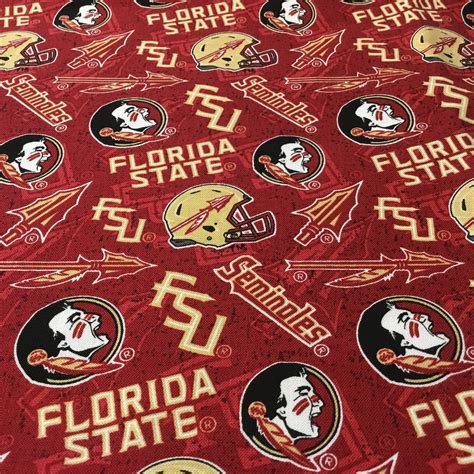 3 Fsu Fabric 12 Yard Florida State University Fabric Noles Mask And