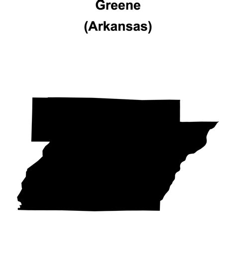 Greene County, Arkansas blank outline map 46570537 Vector Art at Vecteezy