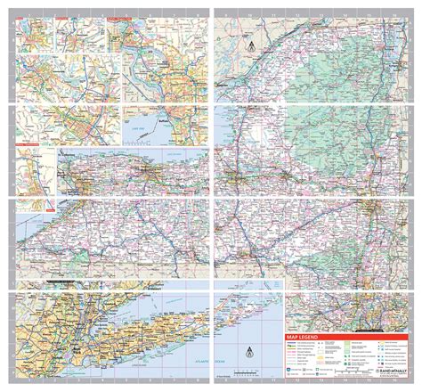Rand Mcnally Easy To Fold New York State Laminated Map Rand Mcnally
