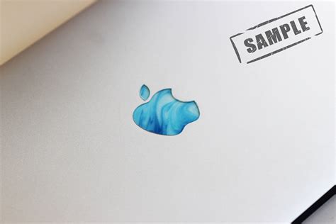 Apple Macbook Decal Apple Logo Beach Macbook Sticker GLOWING | Etsy