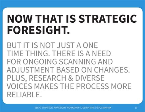 A Brief Overview of Strategic Foresight - Workshop Slides for SSE-O