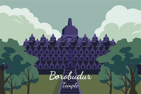 Borobudur temple background 36009087 Vector Art at Vecteezy