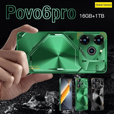 Оригинальный смартфон Pova 6 Pro, телефон с экраном 7,3 дюйма HD, 22 ГБ ...