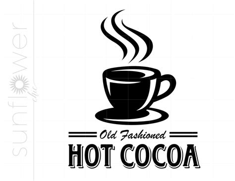 Hot Cocoa SVG Hot Cocoa Clipart Hot Cocoa Silhouette Cut Etsy