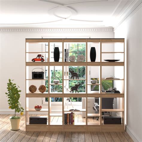 Room Divider Bookcase 5 Column