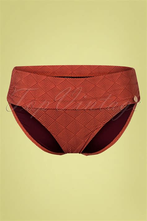 Tc Beach S Flipover Bikini Brief In African Flower Orange Shop At Topvintage