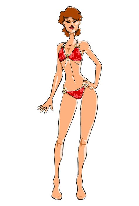 Woman In Bikini Clipart