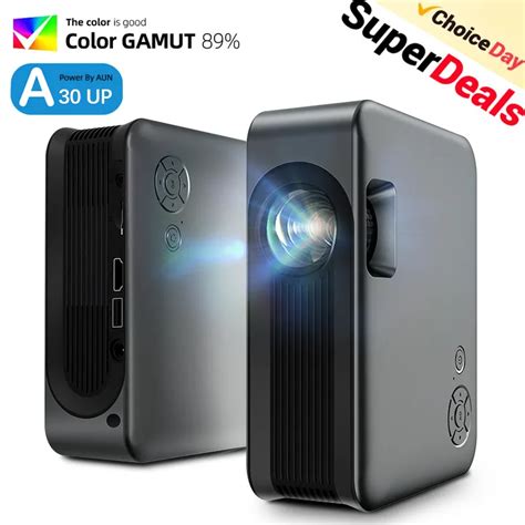 Aun A Upgraded Portable Projector Led Home Theater Projector Mini