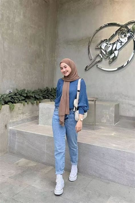 Ootd Hijab Kekinian Hijab Casual Hijabi Outfits Casual Muslim