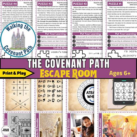 Covenant Path Escape Room: LDS Temple & Plan of Salvation (Printable
