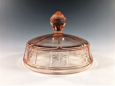 Depression Glass Butter Dish Pink At Ernest Clopton Blog