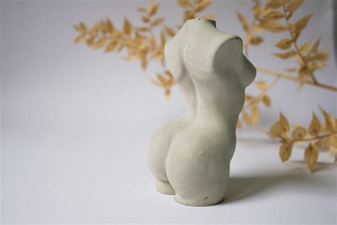 Handmade Concrete Nude Female Torso Woman Body Sculpture Etsy