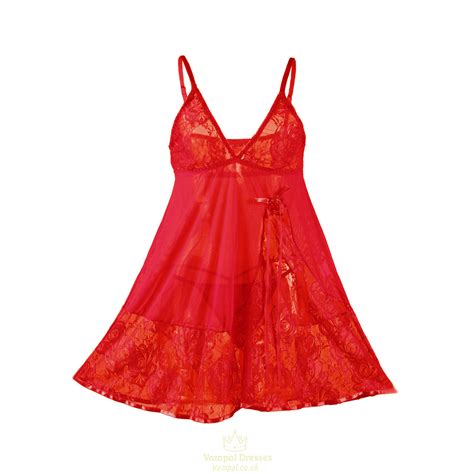 Black Comeondear Women S Babydoll Lingerie Suit Red Strappy Nightdress Red Sleepwear See Through