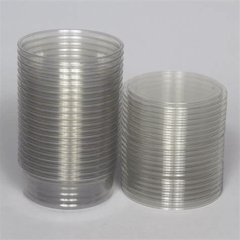 Container, Plastic, 240 mL (8 oz), No Hole in Bottom, with Lid, Pack of ...