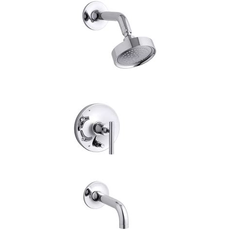 Kohler Purist Rite Temp Bath And Shower Trim Set With Push Button Diverter And Lever Handl