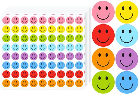 Smiley Face Stickers 1800pieces Happy Face Stickers 1in25cm Small