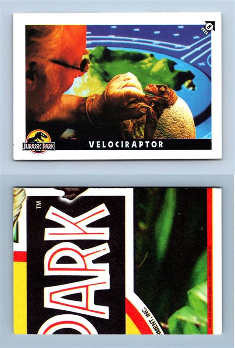 Velociraptor 8 Jurassic Park 1993 Topps German Trading Card Sticker