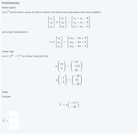 Solved Preliminaries Vector Space Let V3 Be The Vector Space Chegg