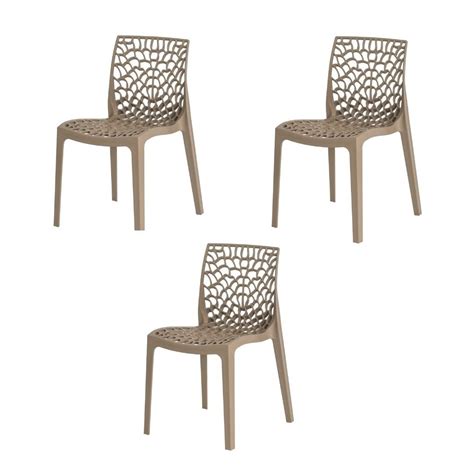 Kit 3 Cadeiras Gruvyer Design Cozinha Sala Estar Jantar Nude Shopee Brasil