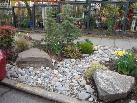 Nice Dry Creek Bed For Parking Strip Front Yard Landscaping