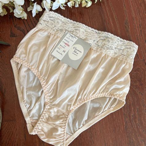 New Dior Vintage Nude High Waisted Monogram Top Christian Dior Panties Size Sm In Panty