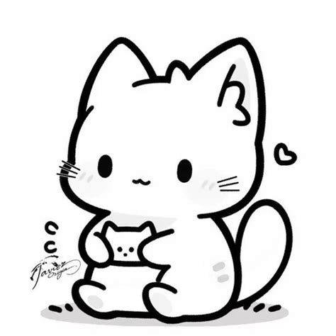 Gatos Fofos Para Desenhar - Desenhos de Gatinhos para Colorir e Imprimir Grátis 😻 | Gatos fofos