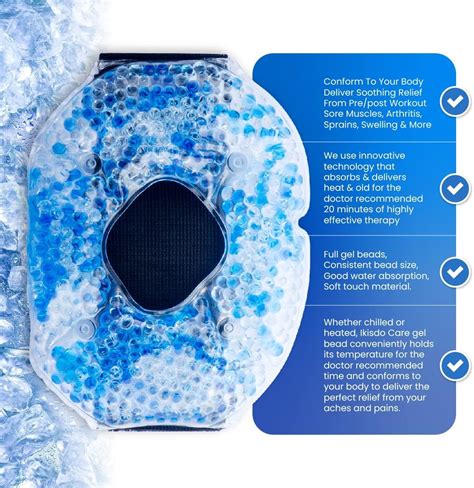 Therapy Wrap Reusable Hot Cold Gel Beads Ice Pack With Adjustable Strap For Knee Pain Relief