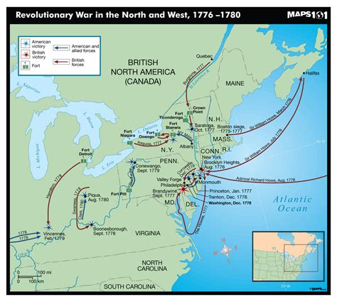 Revolutionary War Map About This Collection American Revolution And