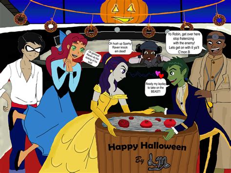 Teen Titans Halloween by lesliemint on DeviantArt