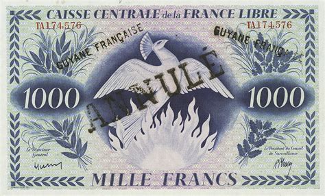 Francs France Libre French Guiana Numista