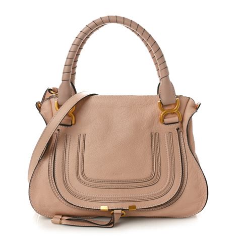 Chloe Calfskin Medium Marcie Satchel Blush Nude Fashionphile