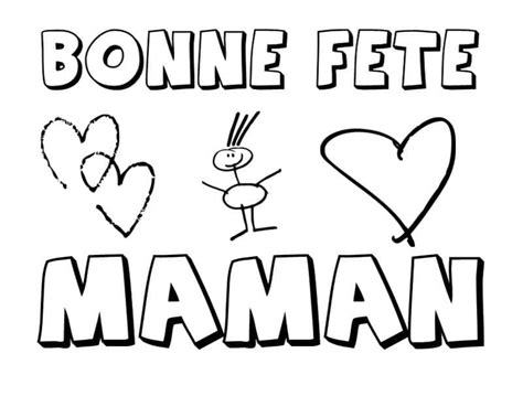 Coloriage Bonne Fête Maman 19 télécharger et imprimer gratuit sur