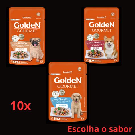 X Sach Golden Gourmet Gramas Cachorro Escolha O Sabor Shopee Brasil