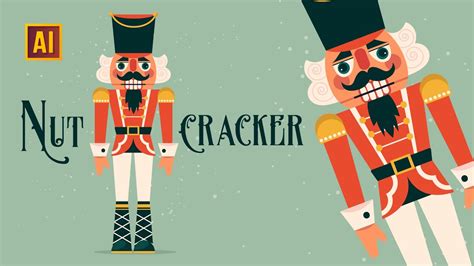 HOW TO DRAW A NUTCRACKER IN ADOBE ILLUSTRATOR YouTube