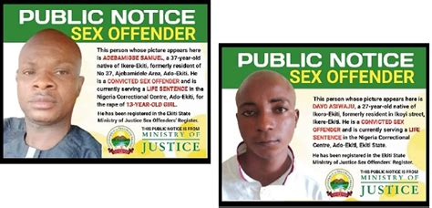 Ekiti Govt Name Shames First Set Of Sex Offenders In Tribune Online