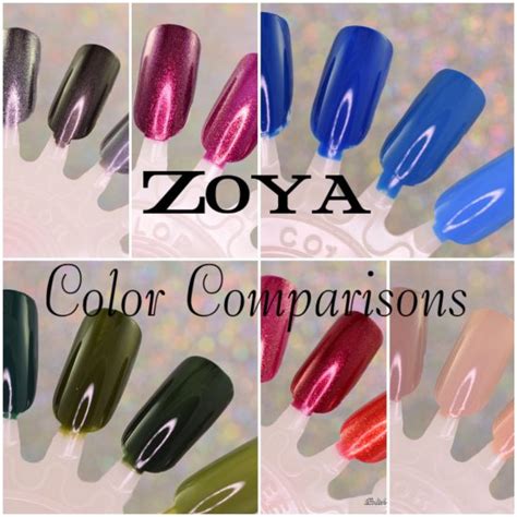 Zoya Color Comparisons Polish And Paws