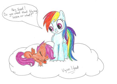 Scootaloo And Rainbow Dash By Ulyssesgrant On Deviantart