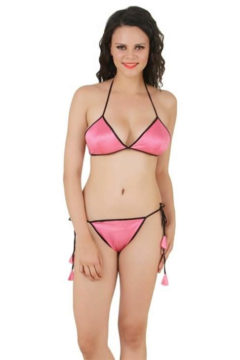 Buy Fasense Satin Solid Lingerie Set Online At Best Prices In India