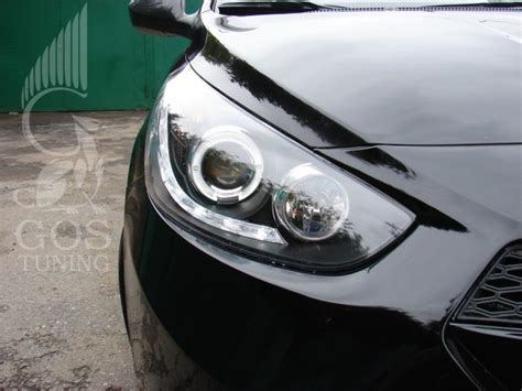 Тюнинг - комплект линзованных фар ангельские глазки (devil eyes) внутри ...