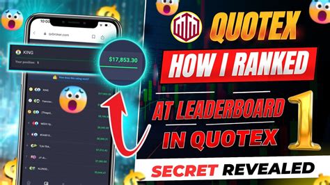 Quotex How I Ranked At Leaderboard 1 In Quotex 100 Winning