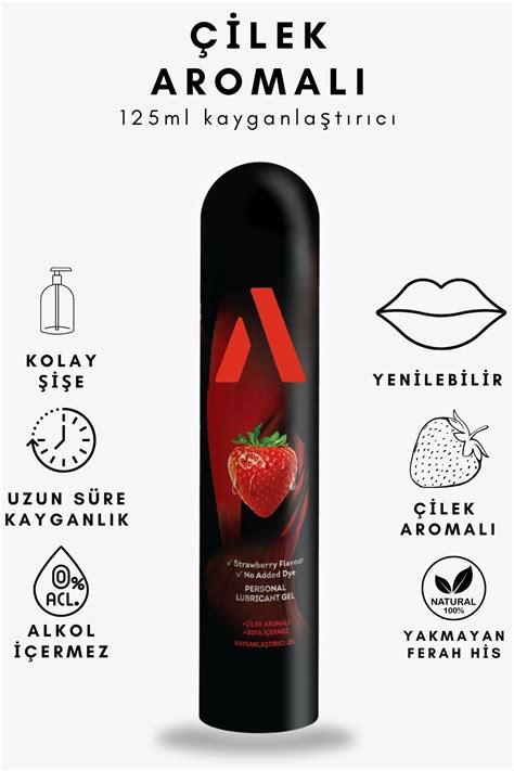 Ada Marketing Çilek Aromalı Kayganlaştırıcı Jel ve Pembe Kalpli Silikon Anal Plug Seti Anal