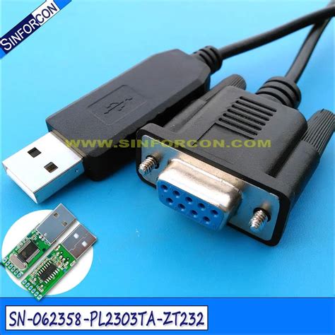 prolific pl2303ta usb rs232 to db9 cross wired rollover null modem ...