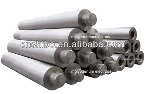 High Purity Ground Molybdenum Glass Melting Electrodes With Threaded