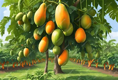 premium photo  painting   mango tree   painting   mango tree