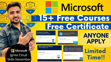 Free Microsoft Certification Courses Microsoft Ignite Cloud Skill