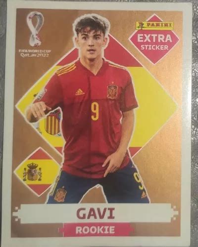 Figurita Extra Sticker Gavi Rookie Panini Mundial Qatar 2022 En Venta