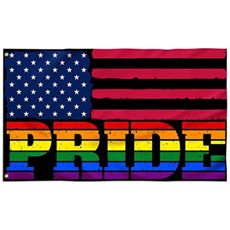 Pride Flag X Ft Outdoor Gay Pride Rainbow Flag Vivid Color And Fade Proof Lesbian Flags With