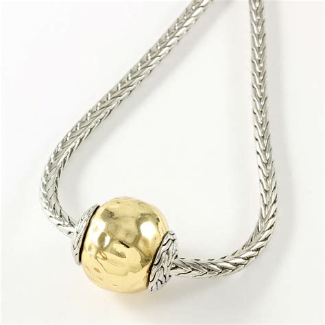 14k White And Yellow Gold Filled 16 Long Magnetic Clasp Necklace