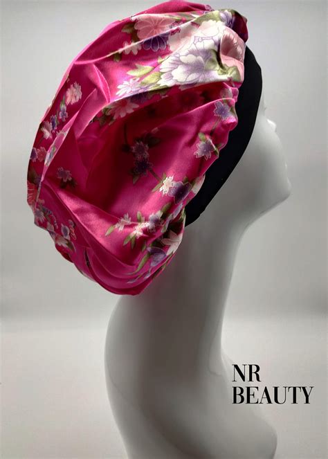 Pink Silk Bonnets Pink Floral Bonnets Satin Bonnet Silk Etsy