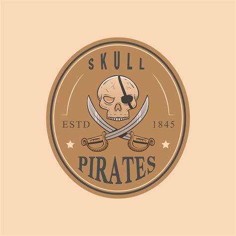 Free Vector | Pirate logo template design